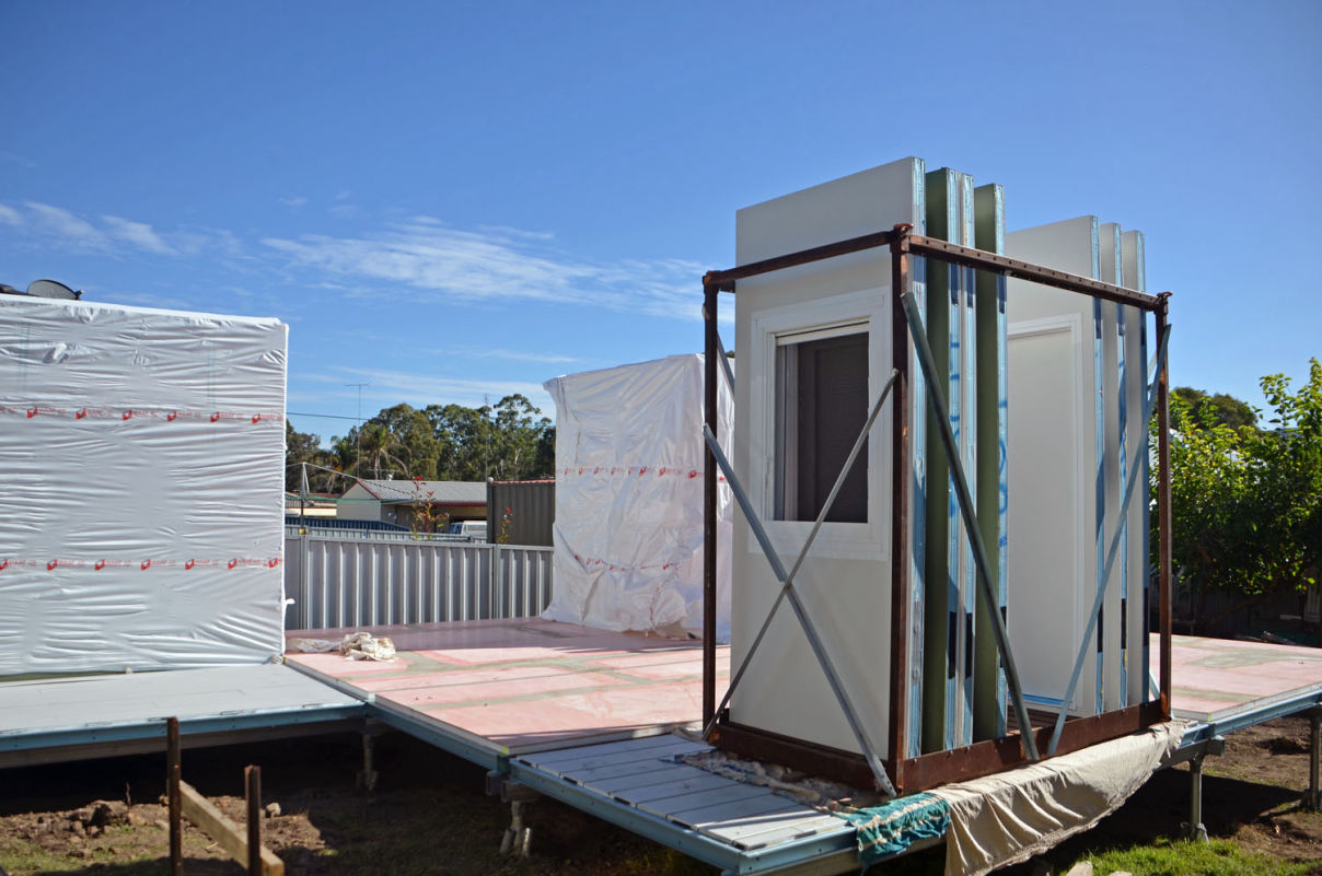 MAAP houses are constructed from panels and assembled on site