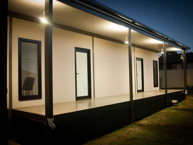 MAAP House hybrid panelised modular homes. The Merewether spacious suburban family home factory built complete external