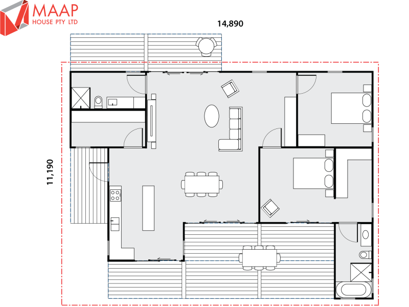 MAAP House Floorplan Custom 2 Bed 1.03
