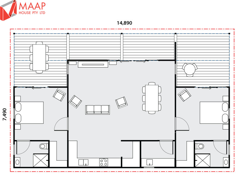 MAAP House Floorplan Custom 2 Bed 1.07