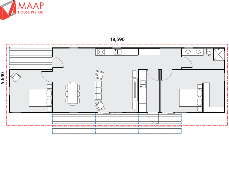 MAAP House Floorplan Custom 2 Bed 1.10