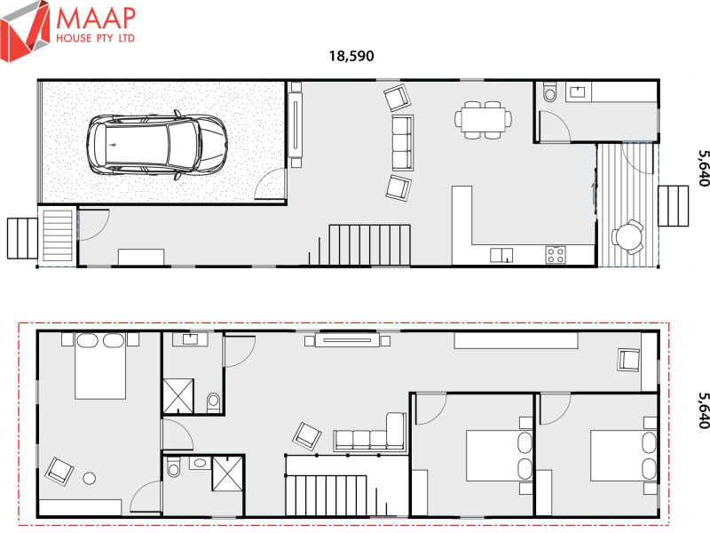 MAAP House Floorplan Custom 3 Bed 2.02