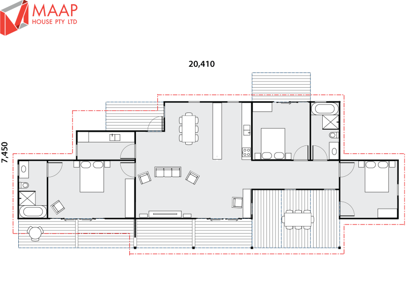 MAAP House Floorplan Custom 3 Bed 1.08