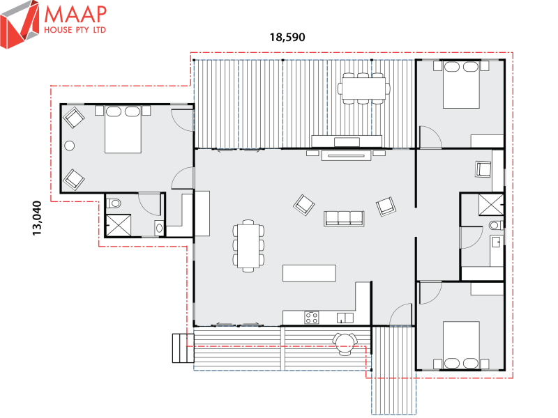 MAAP House Floorplan Custom 3 Bed 1.10