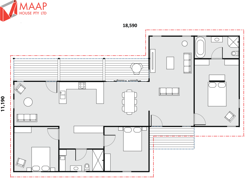 MAAP House Floorplan Custom 3 Bed 1.13