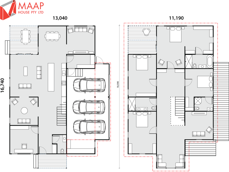 MAAP House Floorplan Custom 4 Bed 2.02