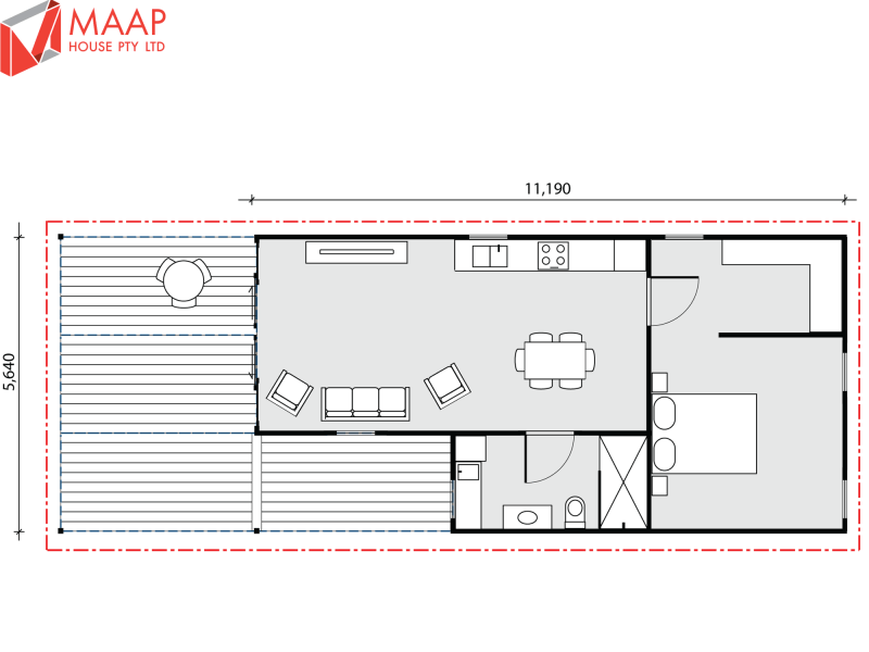 MAAP House Floorplan Custom (GF) 1 Bed 1.05