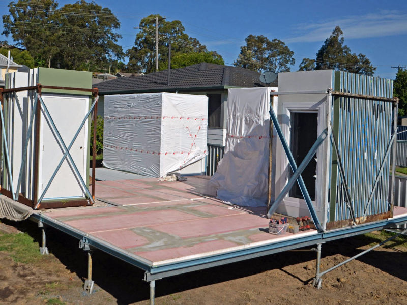 MAAP House hybrid panelised modular homes. The Clontarf 2 Bed Granny Flat factory built on site assembly and installation