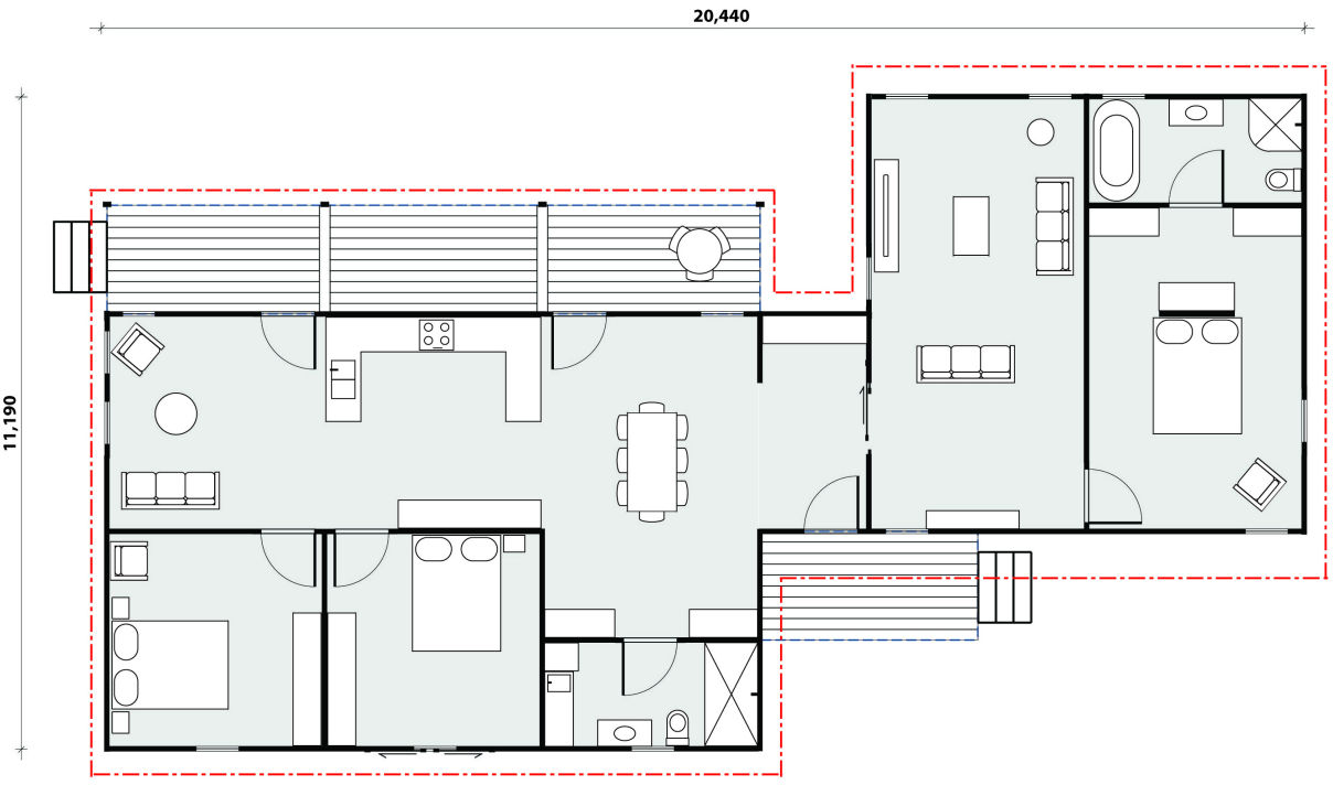 MAAP House hybrid panelised modular floorplan